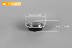 Circular Plastic Tray with Plastic Lid (16 oz)