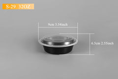 Circular Plastic Tray with Plastic Lid (32 oz)